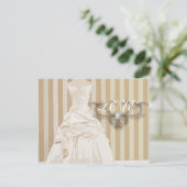 Elegant Wedding Gown Wedding Favor Briefkaart (Staand voorkant)