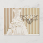 Elegant Wedding Gown Wedding Favor Briefkaart (Voorkant)