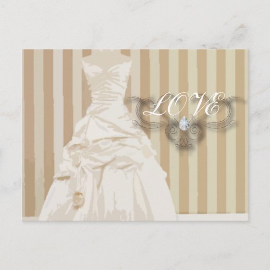 Elegant Wedding Gown Wedding Favor Briefkaart (Voorkant)