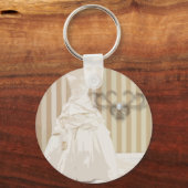 Elegant Wedding Gown Wedding Favor Sleutelhanger (Voorkant)