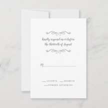 Elegant Wedding Gray White Classic minimalist