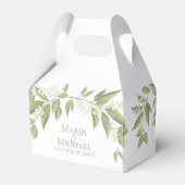 Elegant Wedding Greenery Floral Foliage Favor Bedankdoosjes (Achterkant)