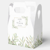 Elegant Wedding Greenery Leaves Bedankdoosjes (Geopend)
