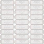 Elegant Wedding Guest Adresetiketten Sticker (Voorkant)