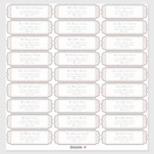 Elegant Wedding Guest Adresetiketten Sticker (Vel)