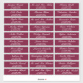 Elegant Wedding Guest Adresetiketten Sticker (Vel)
