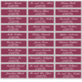 Elegant Wedding Guest Adresetiketten Sticker (Voorkant)