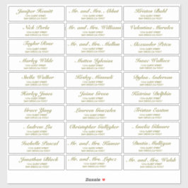Elegant Wedding Guest Adresetiketten Sticker