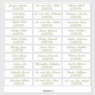 Elegant Wedding Guest Adresetiketten Sticker