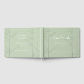 Elegant Wedding Guest Book Green Tree Art Gastenboek (Volledig)