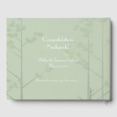 Elegant Wedding Guest Book Green Tree Art Gastenboek (Achterkant)
