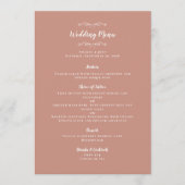 Elegant Wedding Guest Calligraphy Roos Gold Dinner Menu (Voorkant)