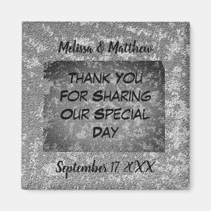 Elegant Wedding Guest gemarmerd Bedankt Magneet