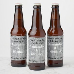 Elegant Wedding Guest Silver Stripes Hartelijk dan Bier Etiket