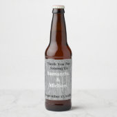 Elegant Wedding Guest Silver Stripes Hartelijk dan Bier Etiket (Voorkant)