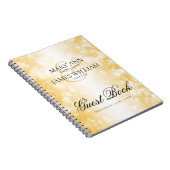 Elegant Wedding Guestbook Gold Shimmer Lights Notitieboek (Rechterzijde)