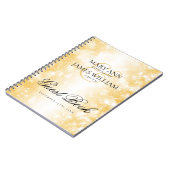 Elegant Wedding Guestbook Gold Shimmer Lights Notitieboek (Linkerzijde)