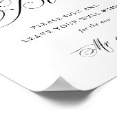 Elegant Wedding Guestbook-teken met klassieke scri Poster (Hoek)