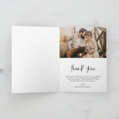 Elegant Wedding Handgeschreven Bedankt Foto (Binnen)