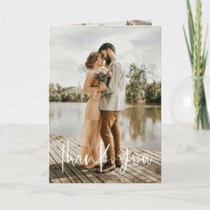 Elegant Wedding Handgeschreven Bedankt Foto