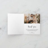 Elegant Wedding Handgeschreven Bedankt Foto (Binnen)