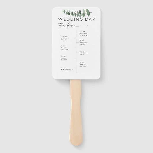 Elegant Wedding Handwaaier (Achterkant)