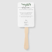 Elegant Wedding Handwaaier (Voorkant)