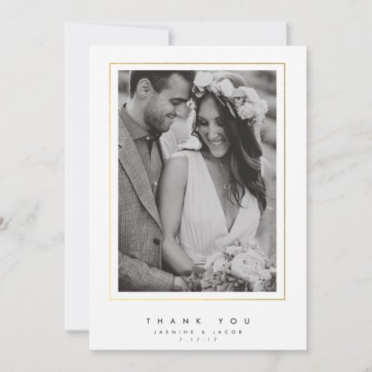 Elegant Wedding Hartelijk dank Bedankkaart (Voorkant)