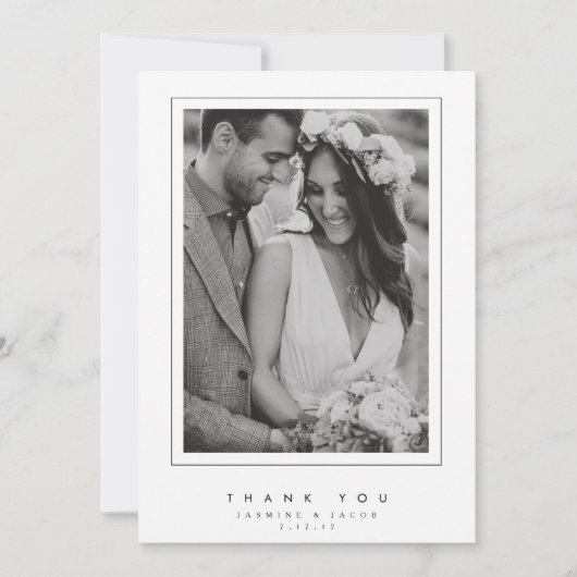 Elegant Wedding Hartelijk dank Bedankkaart (Voorkant)
