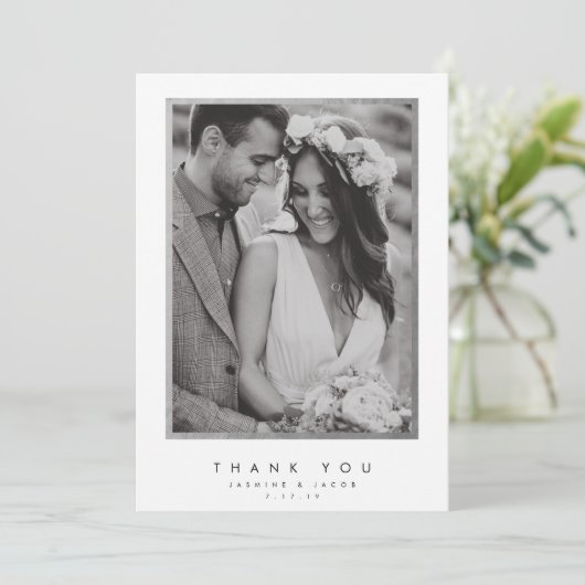 Elegant Wedding Hartelijk dank Bedankkaart (Staand voorkant)