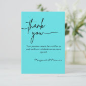 Elegant Wedding Hartelijk dank Bedankkaart (Staand voorkant)