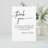 Elegant Wedding Hartelijk dank Bedankkaart (Staand voorkant)