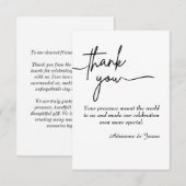 Elegant Wedding Hartelijk dank Bedankkaart (Voorkant / Achterkant)