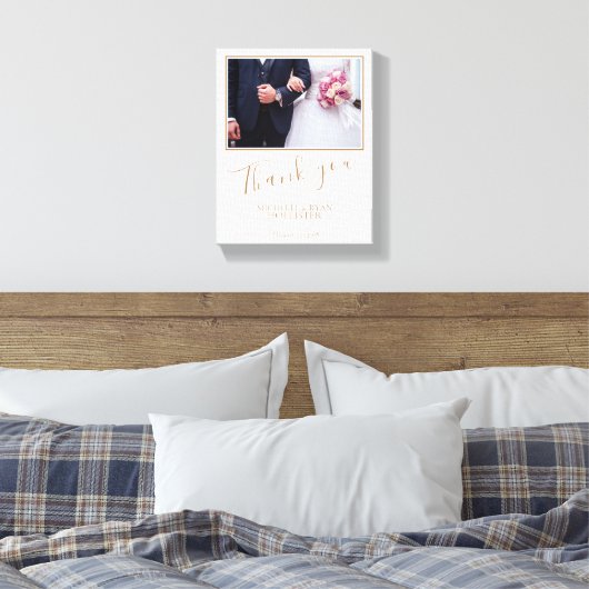 Elegant Wedding Hartelijk dank Canvas Afdruk (Insitu (Slaapkamer))
