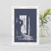 Elegant Wedding Hartelijk dank Kaart (Staand voorkant)