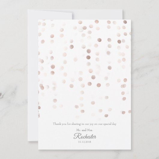 Elegant Wedding Hartelijk dank Kaart (Achterkant)