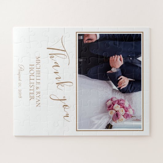 Elegant Wedding Hartelijk dank Legpuzzel (Horizontaal)