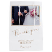 Elegant Wedding Hartelijk dank Medium Cadeauzakje (Achterkant)