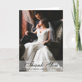 Elegant Wedding Hartelijk dank voor de foto-opvouw Bedankkaart