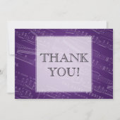 Elegant Wedding Hartelijk dank voor het blad Music Bedankkaart (Voorkant)