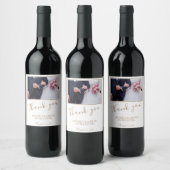 Elegant Wedding Hartelijk dank Wijn Etiket (Flessen)