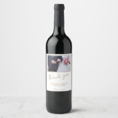 Elegant Wedding Hartelijk dank Wijn Etiket (Voorkant)