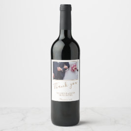 Elegant Wedding Hartelijk dank Wijn Etiket
