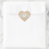 Elegant Wedding Heart Sticker (Tas)