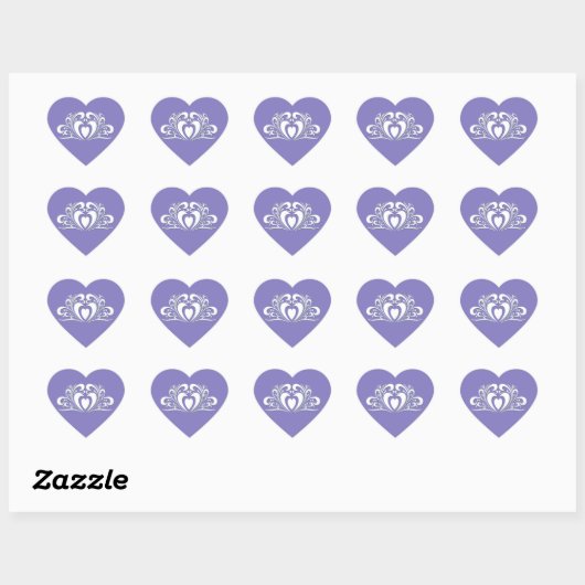 Elegant Wedding Heart Sticker (Vel)