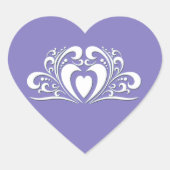 Elegant Wedding Heart Sticker (Voorkant)