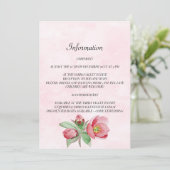 Elegant Wedding Information Kaart. Uitnodiging (Staand voorkant)