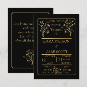 Elegant WEDDING INVITATIE Kaart