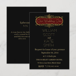Elegant WEDDING INVITATIE Kaart