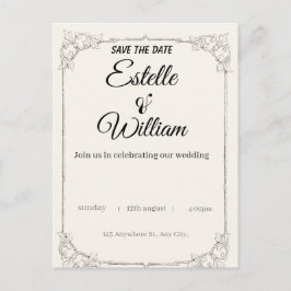 Elegant Wedding Invitation – A Modern Touch for Yo Briefkaart